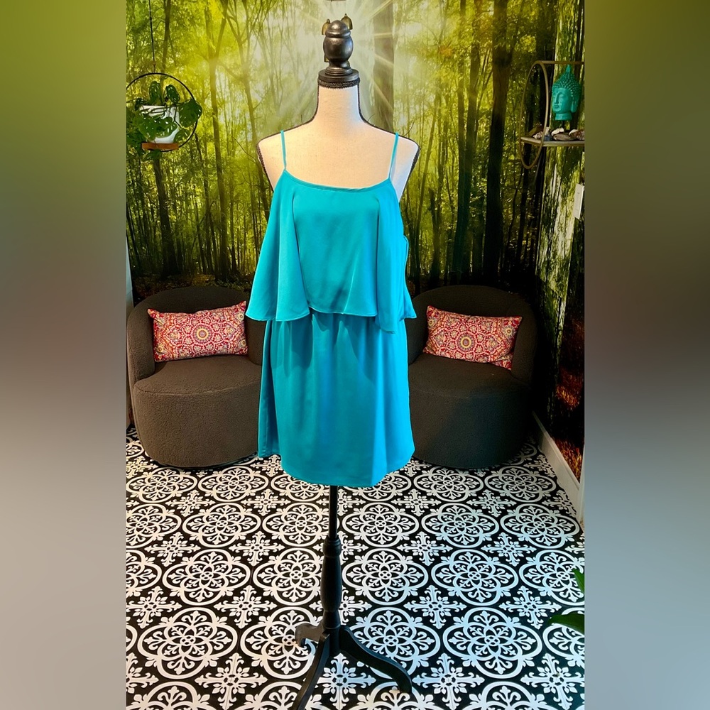 bebe Aqua A-Line Layered dress